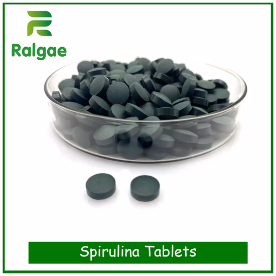 Natürliche Mikroalgen-Spirulina-Tablette, reich an Proteinen, vegane Nahrungsergänzungsmittel